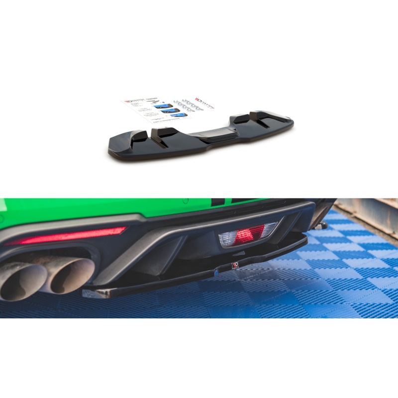 CENTRAL REAR SPLITTER FORD MUSTANG GT MK6 FACELIFT Gloss Black