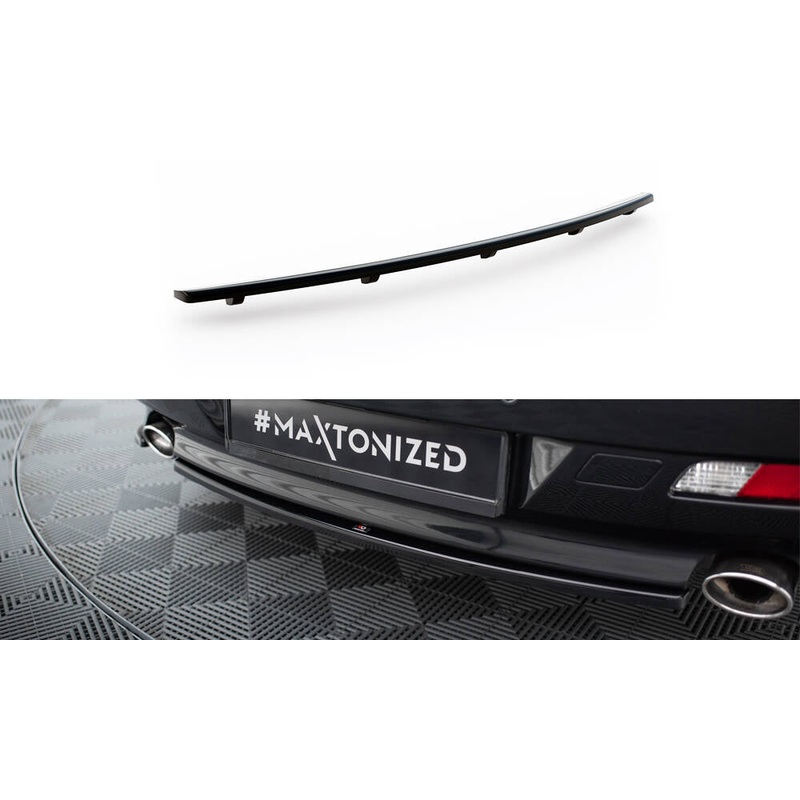 CENTRAL REAR SPLITTER (WITH VERTICAL BARS) BMW 6 COUPE / CABRIO E63 / E64 GLOSS BLACK