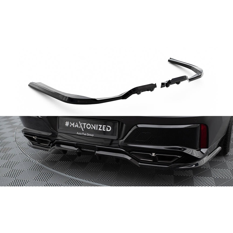 CENTRAL REAR SPLITTER (WITH VERTICAL BARS) BMW M760 G70 GLOSS BLACK