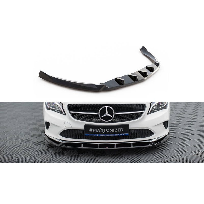 FRONT SPLITTER MERCEDES-BENZ CLA C117 FACELIFT GLOSS BLACK