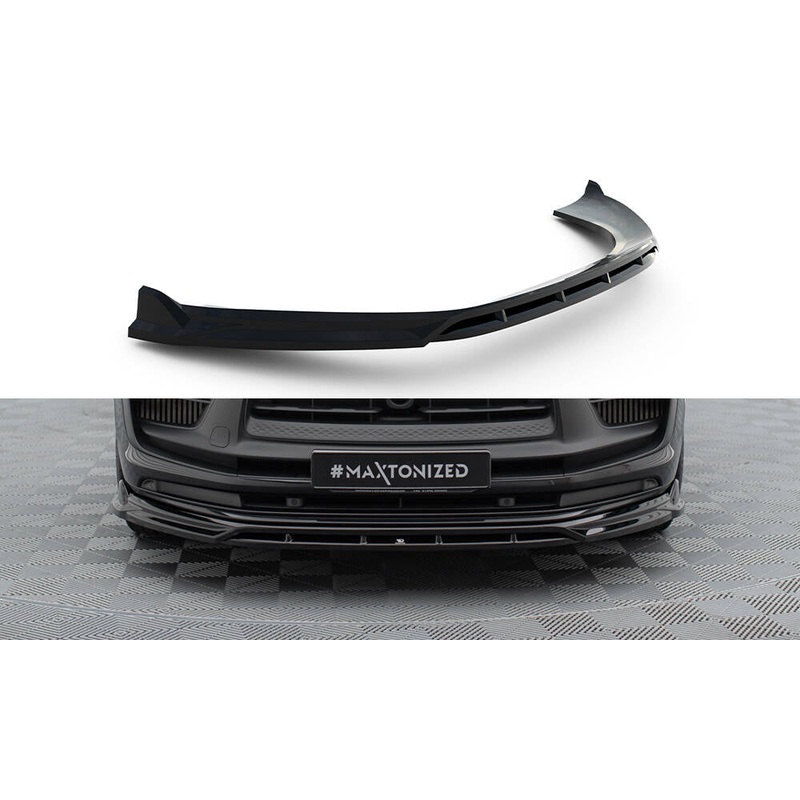 FRONT SPLITTER PORSCHE MACAN GTS MK1 FACELIFT 2 GLOSS BLACK