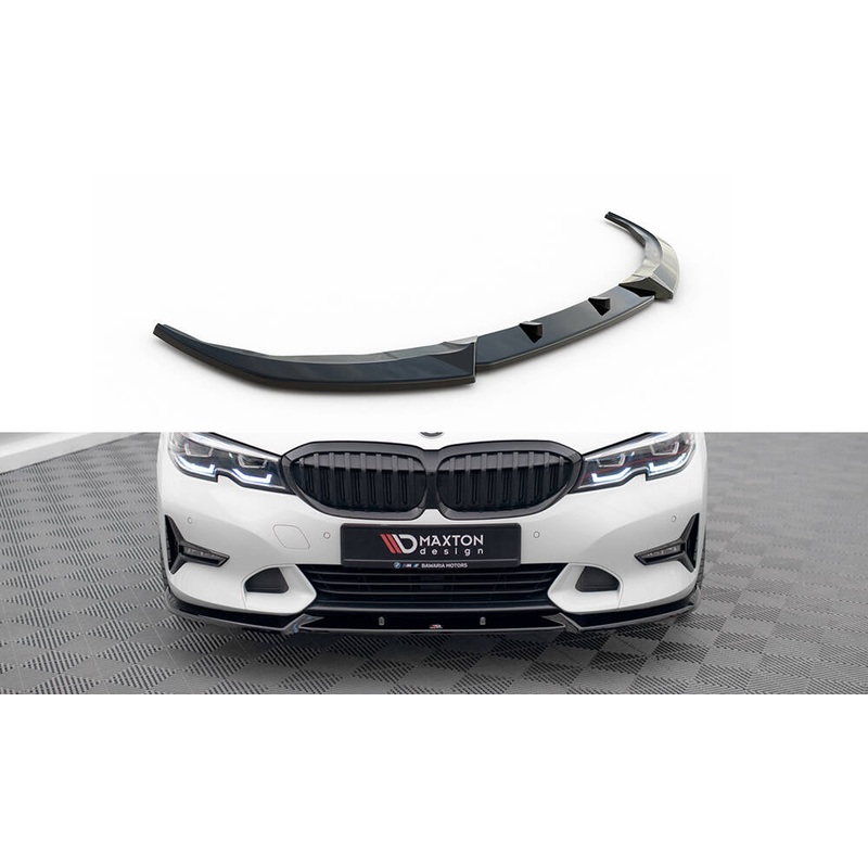 FRONT SPLITTER V.1 BMW 3 SPORT LINE G20 / G21 GLOSS BLACK