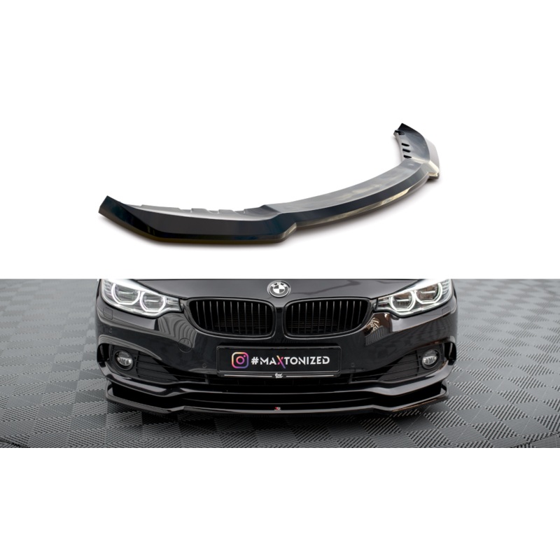 FRONT SPLITTER V.1 BMW 4 COUPE / GRAN COUPE / CABRIO F32 / F36 / F33 GLOSS BLACK