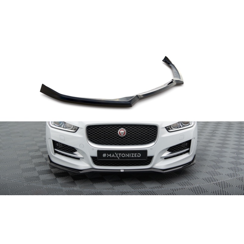 FRONT SPLITTER V.1 JAGUAR XE R-SPORT X760 GLOSS BLACK