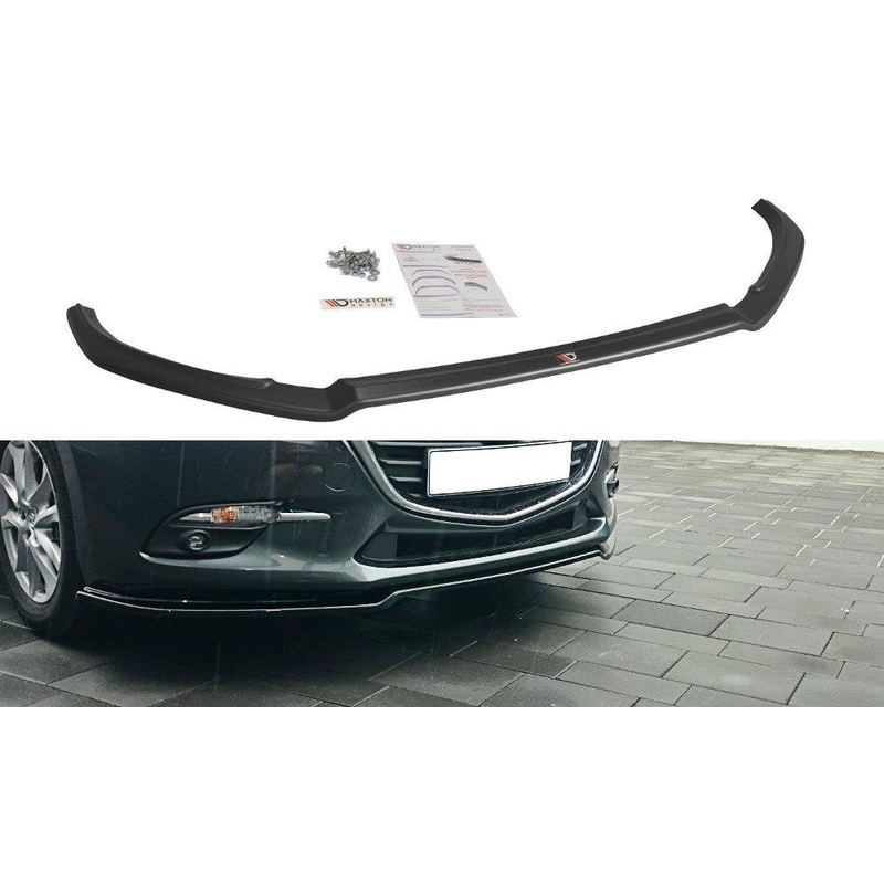 FRONT SPLITTER V.1 MAZDA 3 BN (MK3) FACELIFT GLOSS BLACK