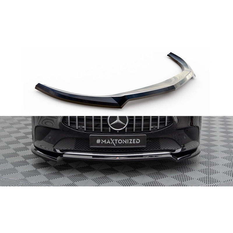 FRONT SPLITTER V.1 MERCEDES-BENZ CLA C118 GLOSS BLACK