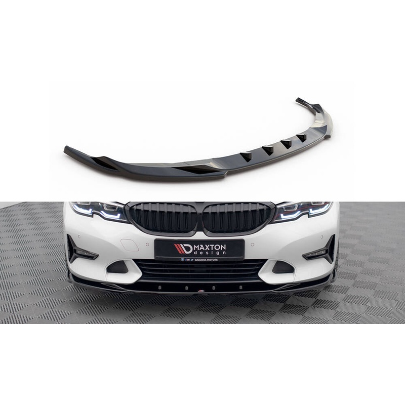 FRONT SPLITTER V.2 BMW 3 SPORT LINE G20 / G21 GLOSS BLACK