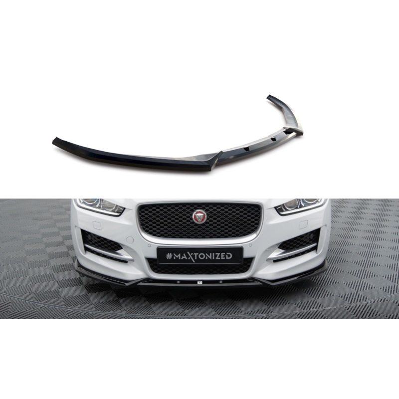 FRONT SPLITTER V.2 JAGUAR XE R-SPORT X760 GLOSS BLACK