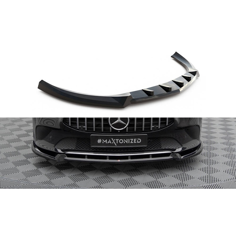 FRONT SPLITTER V.2 MERCEDES-BENZ CLA C118 GLOSS BLACK