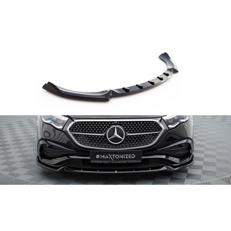 FRONT SPLITTER V.2 MERCEDES-BENZ E AMG-LINE W214 GLOSS BLACK