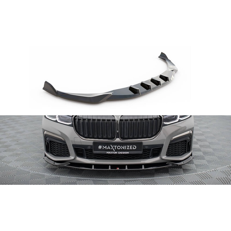 FRONT SPLITTER V.5 BMW 7 G11 M-PACK FACELIFT GLOSS BLACK
