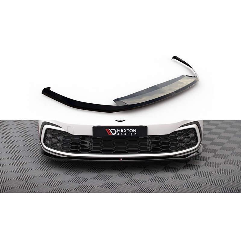 FRONT SPLITTER V.7 VOLKSWAGEN GOLF GTI / GTE / R-LINE MK8 GLOSS BLACK