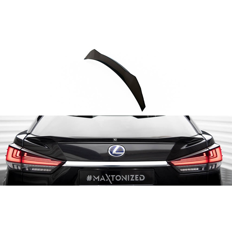 LOWER SPOILER CAP 3D LEXUS RX MK4 FACELIFT GLOSS BLACK