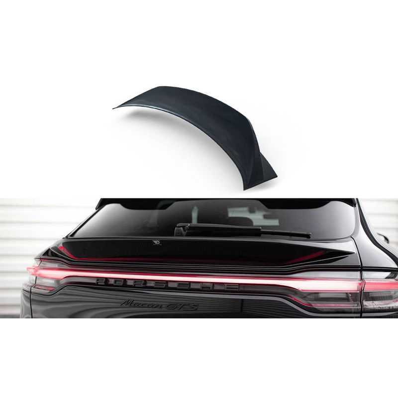 LOWER SPOILER CAP 3D PORSCHE MACAN GTS MK1 FACELIFT 2 GLOSS BLACK
