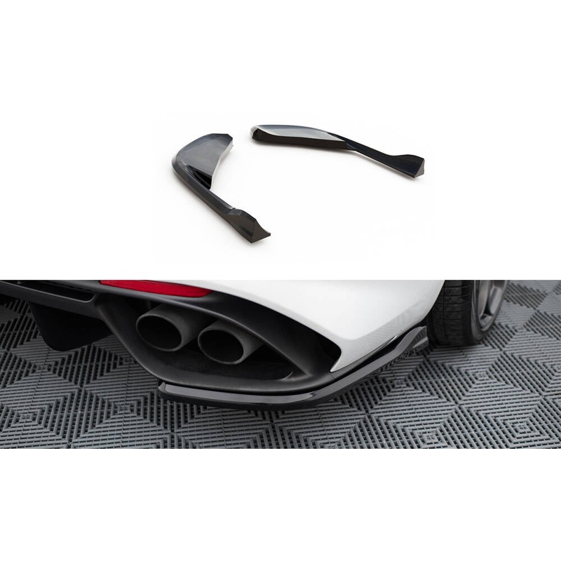 REAR SIDE SPLITTERS ALFA ROMEO GIULIA QUADRIFOGLIO GLOSS BLACK