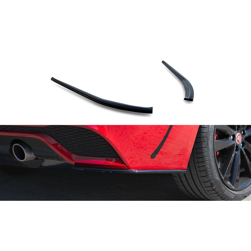 REAR SIDE SPLITTERS JAGUAR XE R-DYNAMIC X760 FACELIFT GLOSS BLACK
