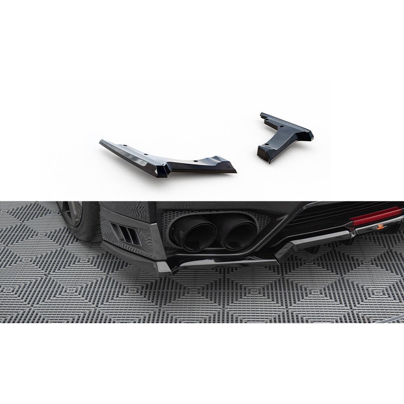 REAR SIDE SPLITTERS NISSAN GTR R35 FACELIFT GLOSS BLACK