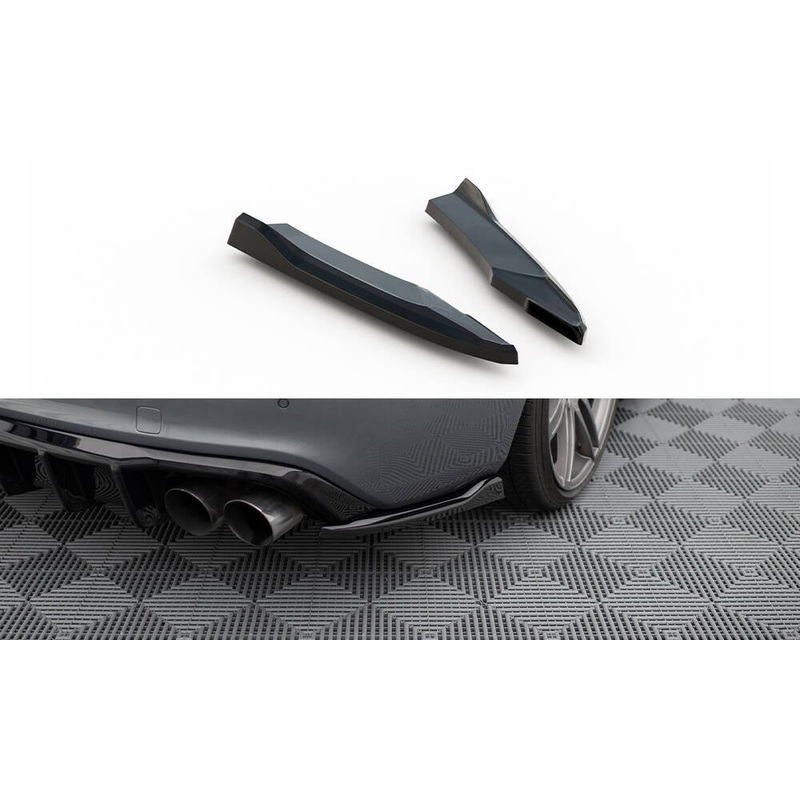 REAR SIDE SPLITTERS V.2 AUDI S5 COUPE 8T FACELIFT (set for Maxton valance) GLOSS BLACK