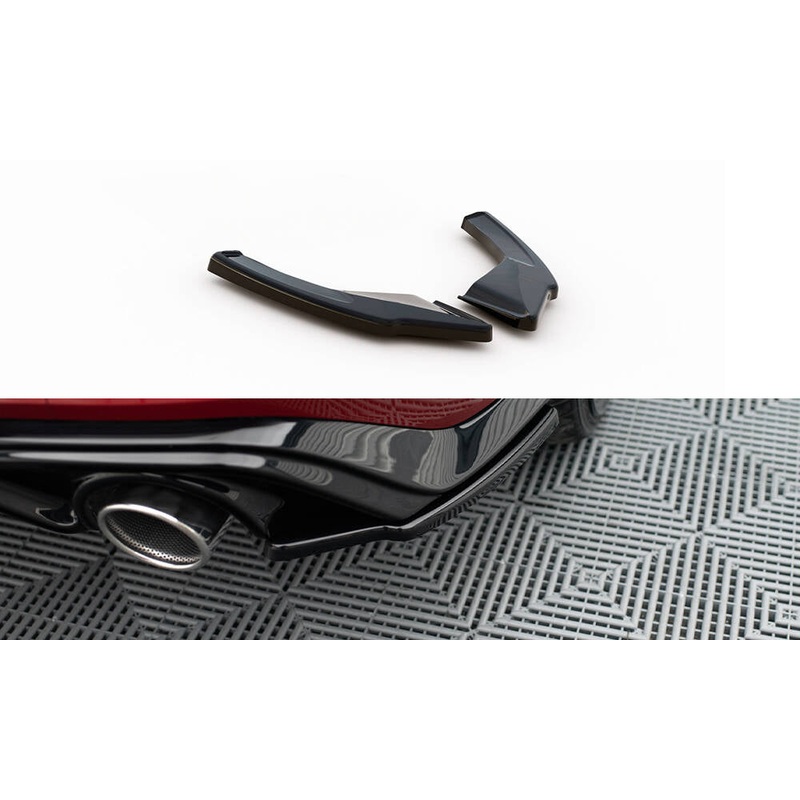 REAR SIDE SPLITTERS V.3 VOLKSWAGEN GOLF GTI MK8 (set for Maxton valance V.2) GLOSS BLACK