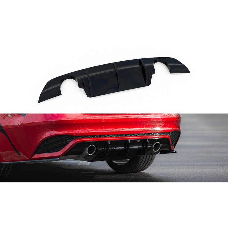 REAR VALANCE JAGUAR XE R-DYNAMIC X760 FACELIFT GLOSS BLACK