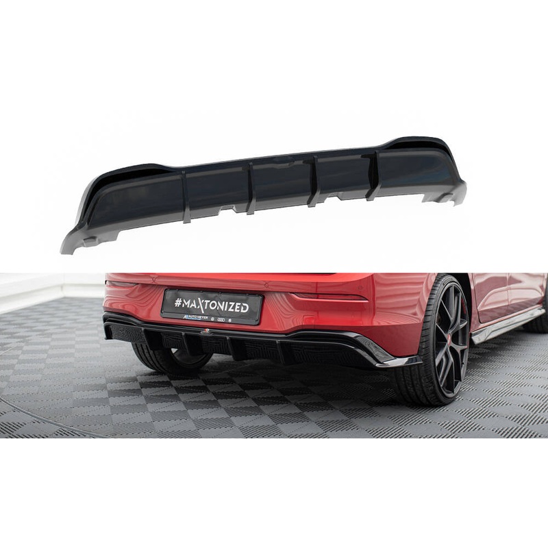 REAR VALANCE VOLKSWAGEN GOLF GTE MK8 GLOSS BLACK