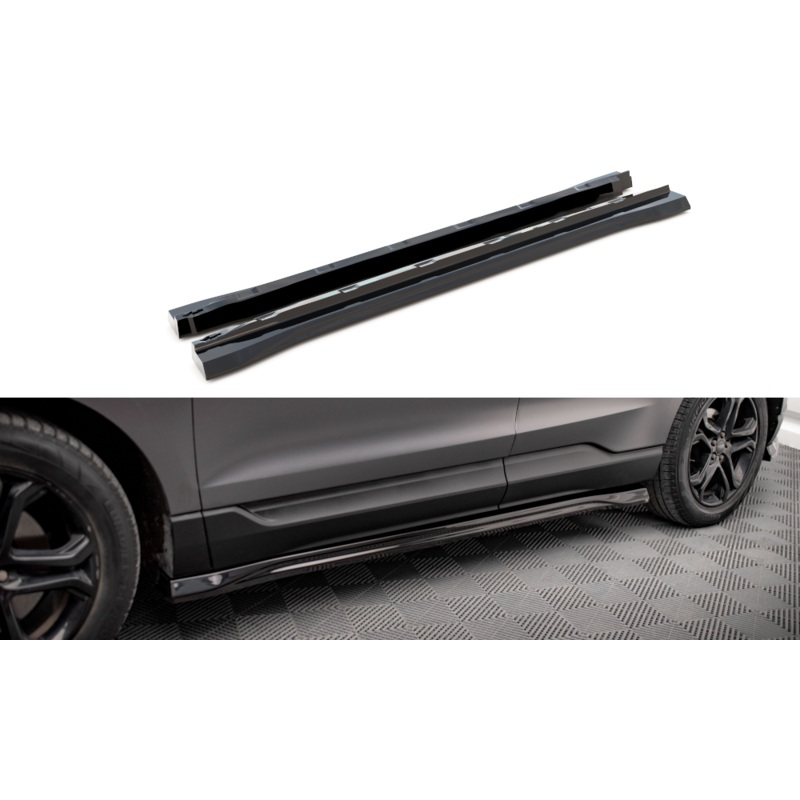 SIDE SKIRTS DIFFUSERS FORD EDGE MK2 GLOSS BLACK