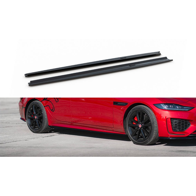 SIDE SKIRTS DIFFUSERS JAGUAR XE R-DYNAMIC X760 FACELIFT GLOSS BLACK