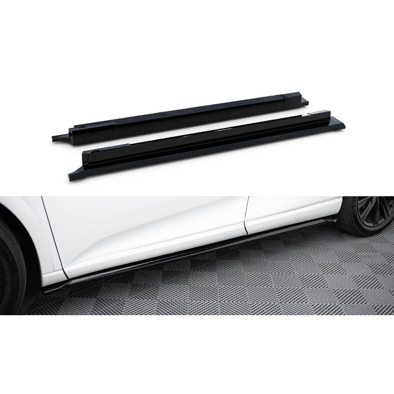 SIDE SKIRTS DIFFUSERS LEXUS RX F-SPORT MK5 GLOSS BLACK