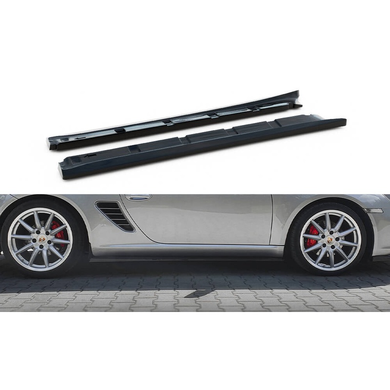 SIDE SKIRTS DIFFUSERS PORSCHE BOXSTER 987 GLOSS BLACK