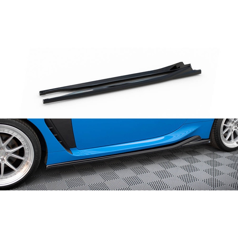 SIDE SKIRTS DIFFUSERS V.1 TOYOTA GR86 MK1 / BRZ MK2 GLOSS BLACK