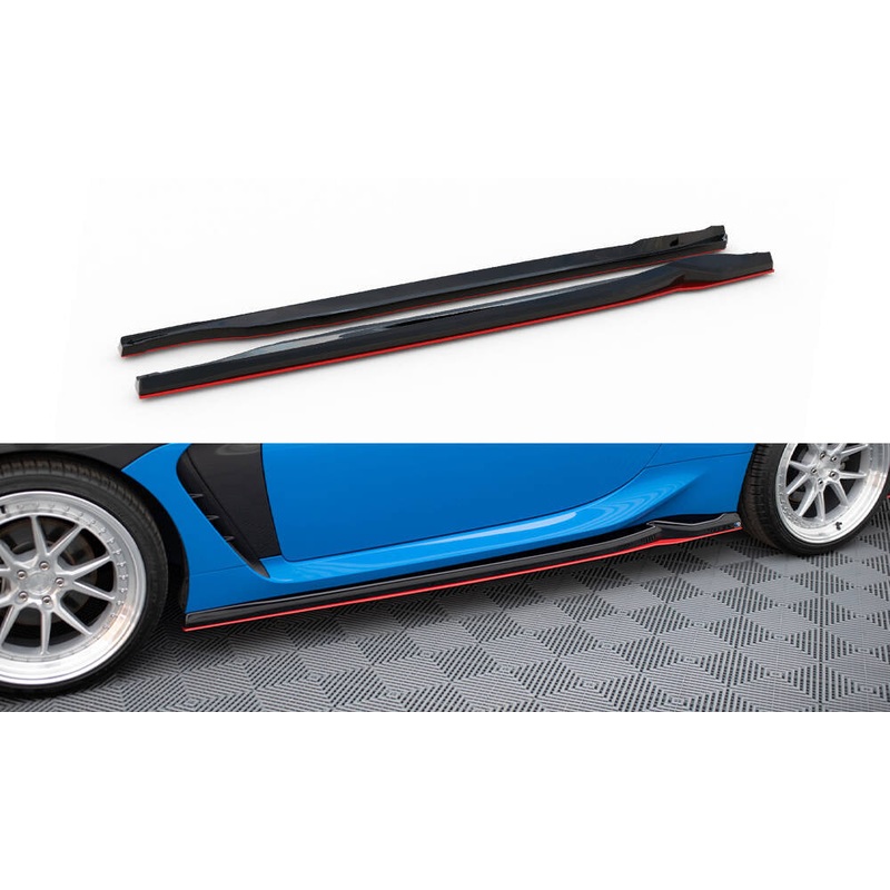 SIDE SKIRTS DIFFUSERS V.2 TOYOTA GR86 MK1 GLOSS BLACK