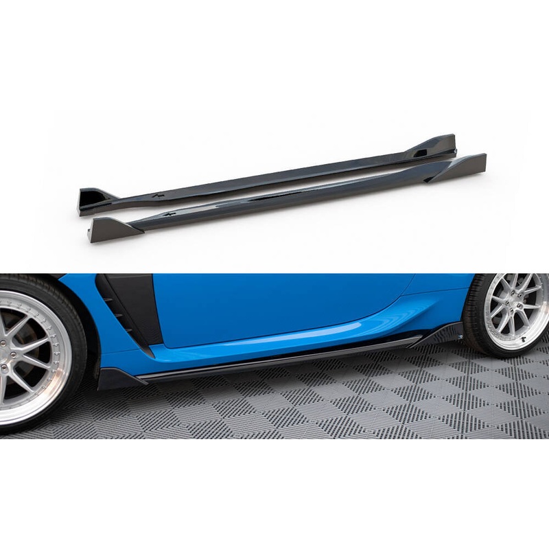 SIDE SKIRTS DIFFUSERS V.3 TOYOTA GR86 MK1 / BRZ MK2 GLOSS BLACK