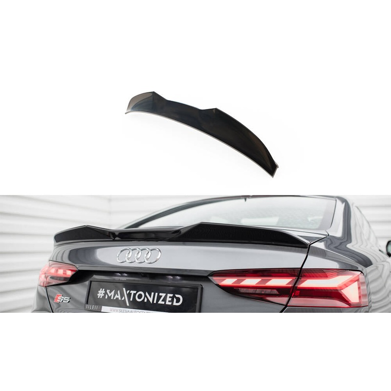 SPOILER CAP 3D AUDI S5 COUPE / A5 S-LINE COUPE F5 FACELIFT GLOSS BLACK