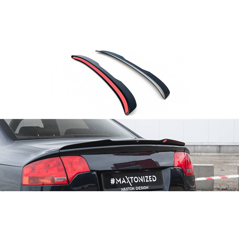 SPOILER CAP AUDI RS4 SEDAN B7 GLOSS BLACK