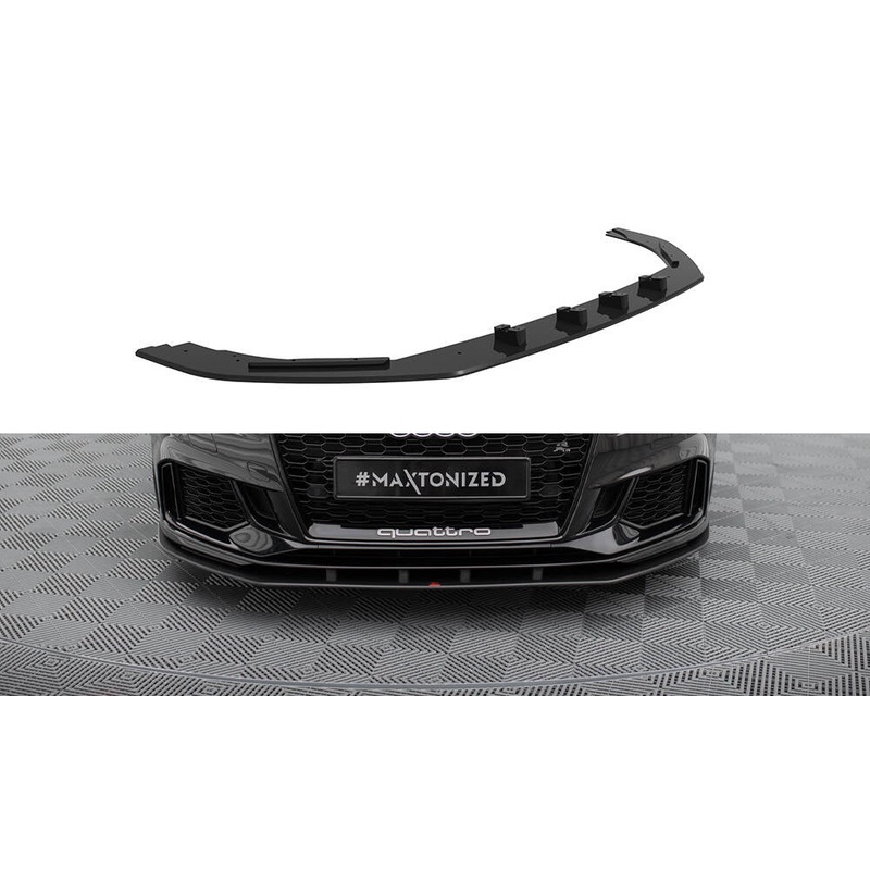 STREET PRO FRONT SPLITTER AUDI RS3 SEDAN 8V FACELIFT BLACK