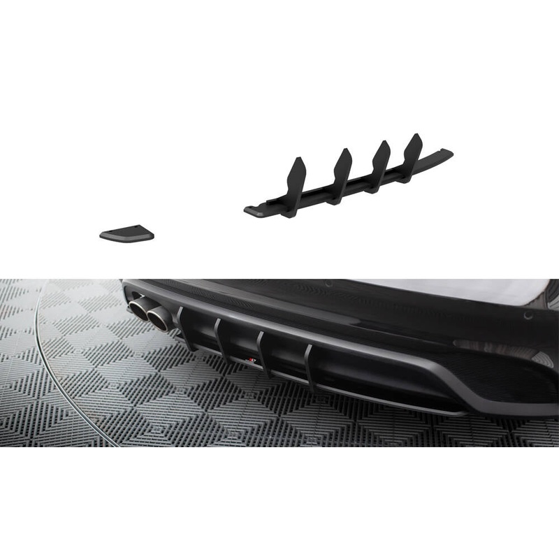 STREET PRO REAR DIFFUSER JAGUAR XE X760 FACELIFT BLACK