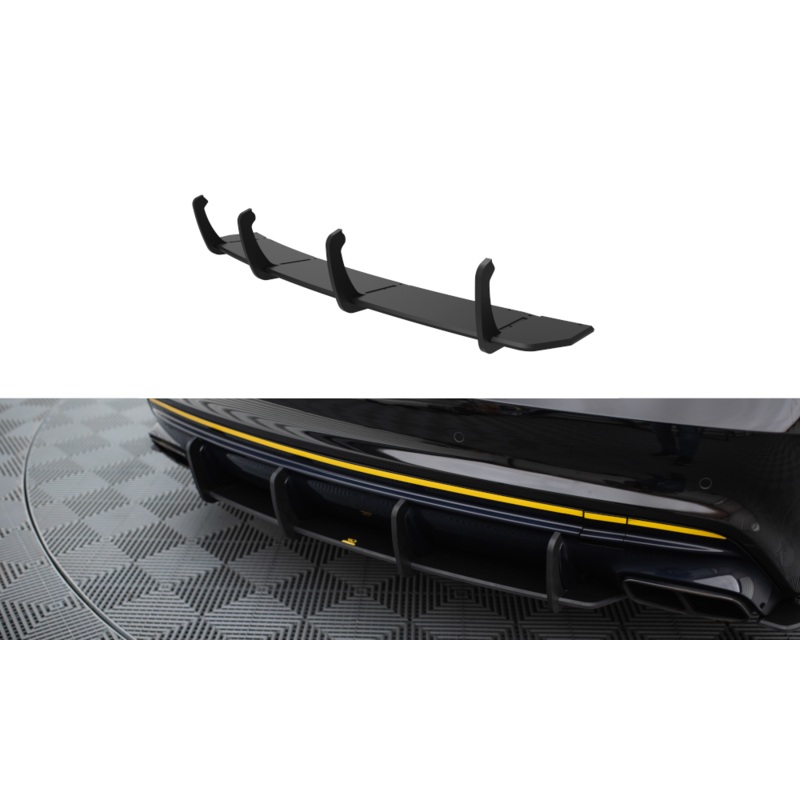 STREET PRO REAR DIFFUSER MERCEDES-AMG CLA 45 C117 FACELIFT BLACK