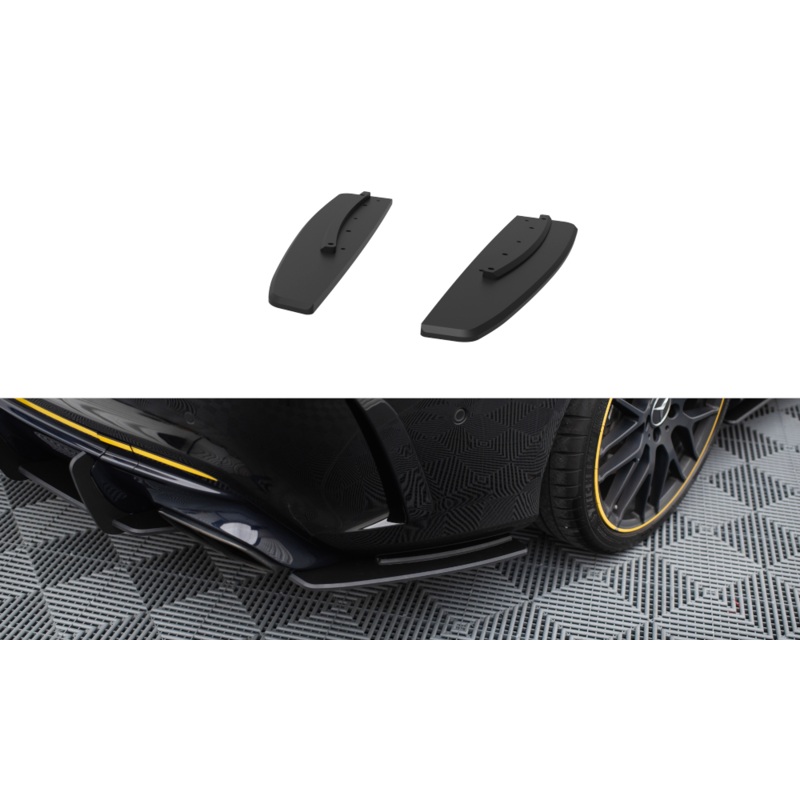 STREET PRO REAR SIDE SPLITTERS MERCEDES-AMG CLA 45 C117 FACELIFT BLACK