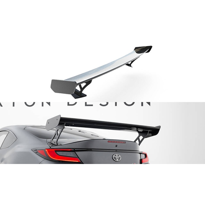 Carbon Spoiler With External Brackets Uprights Toyota GR86
