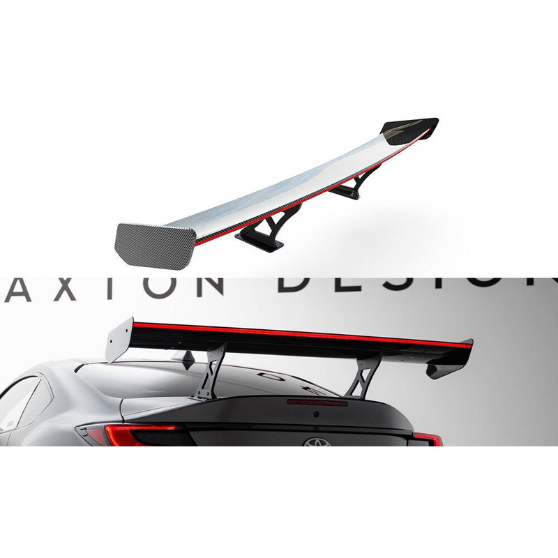 Carbon Spoiler With Internal Brackets Uprights + LED Toyota GR86