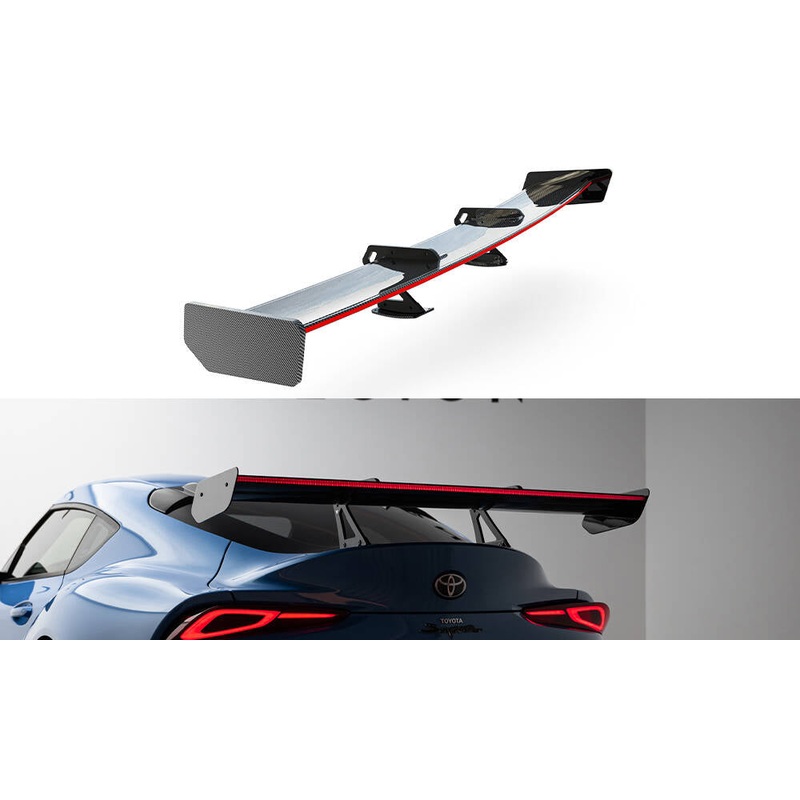 CARBON SPOILER WITH UPPER SWAN MOUNTING + LED TOYOTA SUPRA MK5
