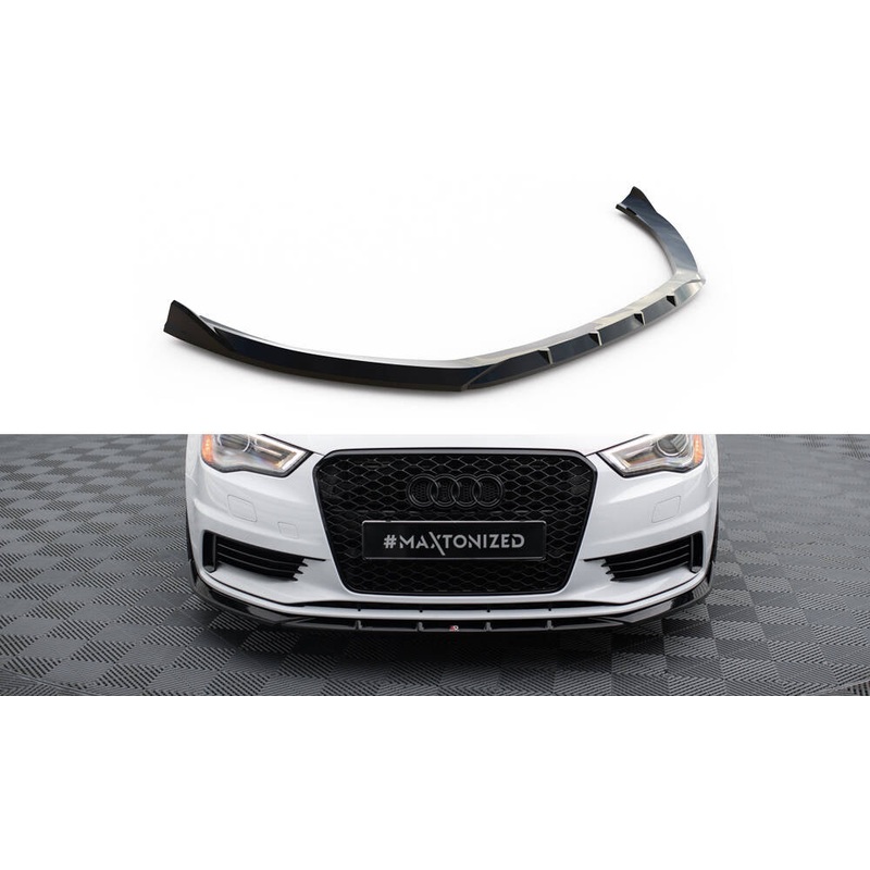 Front Splitter V.1 Audi A3 Sedan 8V GLOSS BLACK