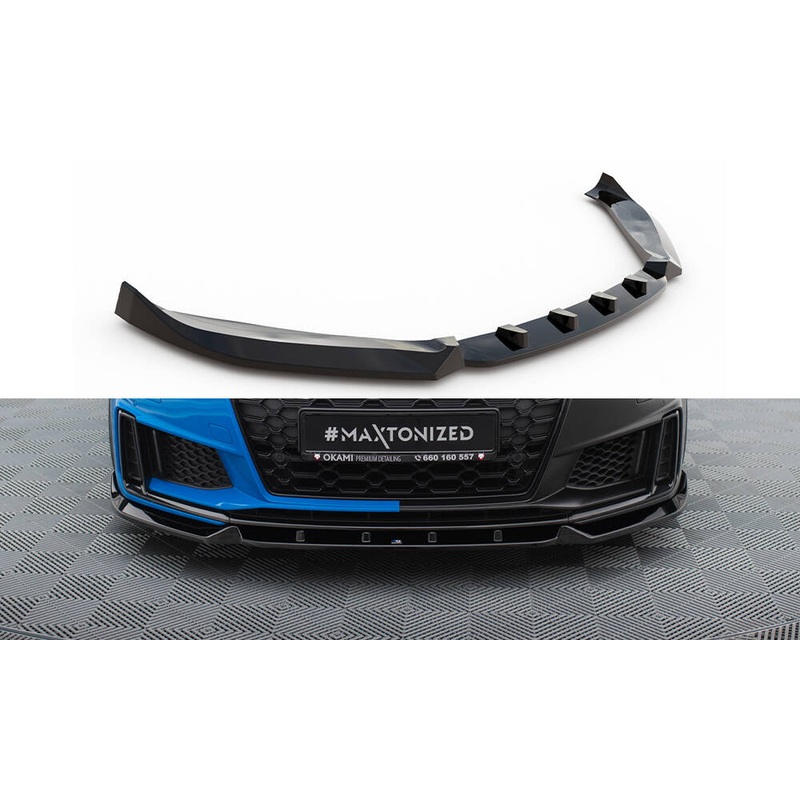 Front Splitter V.1 Audi TT S / TT S-Line 8S Facelift GLOSS BLACK