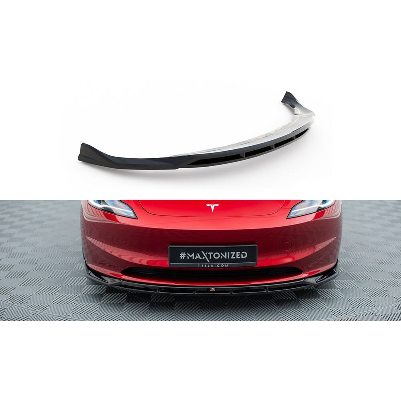 FRONT SPLITTER V.1 TESLA MODEL 3 PROJECT HIGHLAND (FACELIFT) GLOSS BLACK