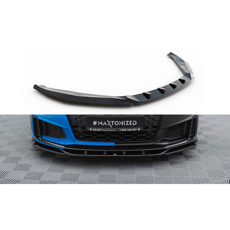 Front Splitter V.2 Audi TT S / TT S-Line 8S Facelift GLOSS BLACK