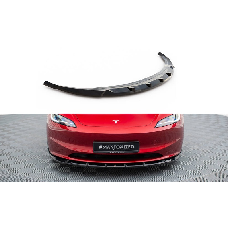 FRONT SPLITTER V.2 TESLA MODEL 3 PROJECT HIGHLAND (FACELIFT) GLOSS BLACK