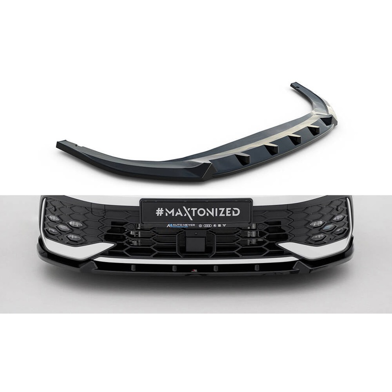 Front Splitter V.2 Volkswagen Golf GTI / GTE / R-Line Mk8 Facelift GLOSS BLACK