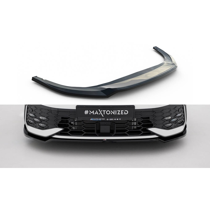 Front Splitter V.3 Volkswagen Golf GTI / GTE / R-Line Mk8 Facelift GLOSS BLACK