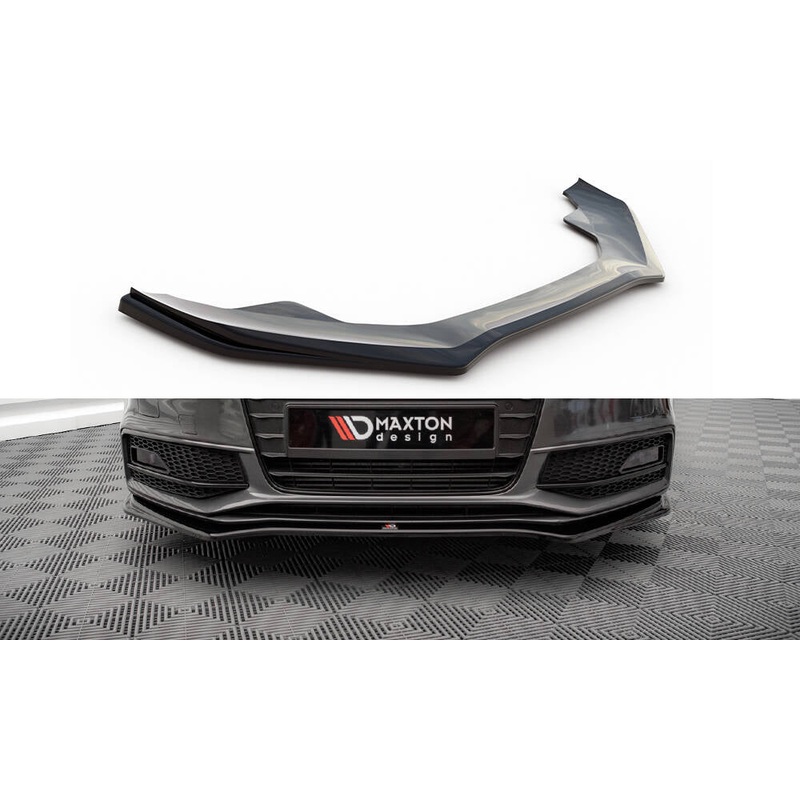 Front Splitter V.4 Audi A4 S-Line / S4 B8 Facelift GLOSS BLACK