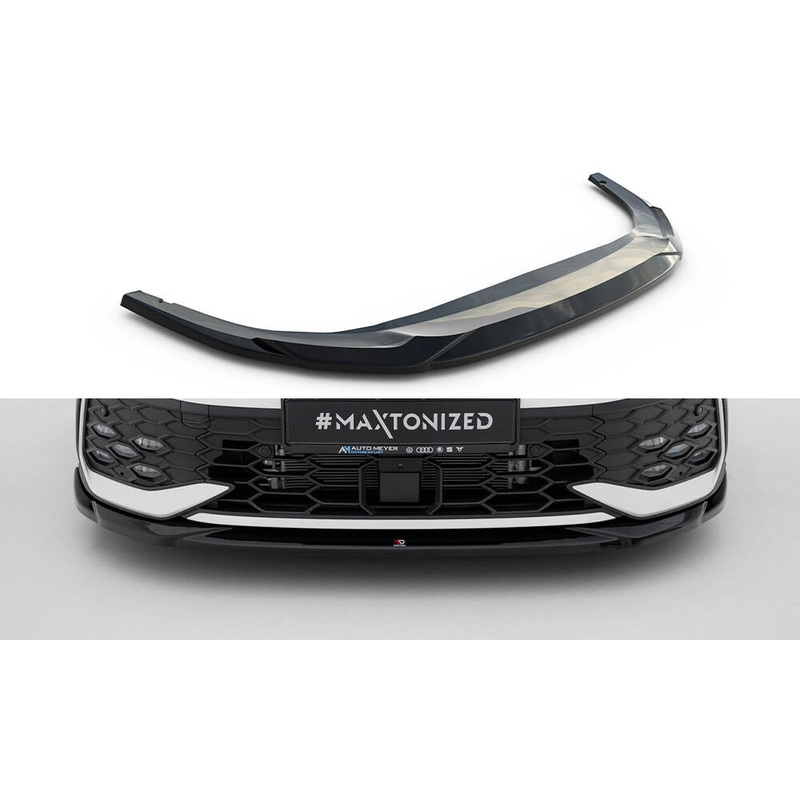 Front Splitter V.4 Volkswagen Golf GTI / GTE / R-Line Mk8 Facelift GLOSS BLACK
